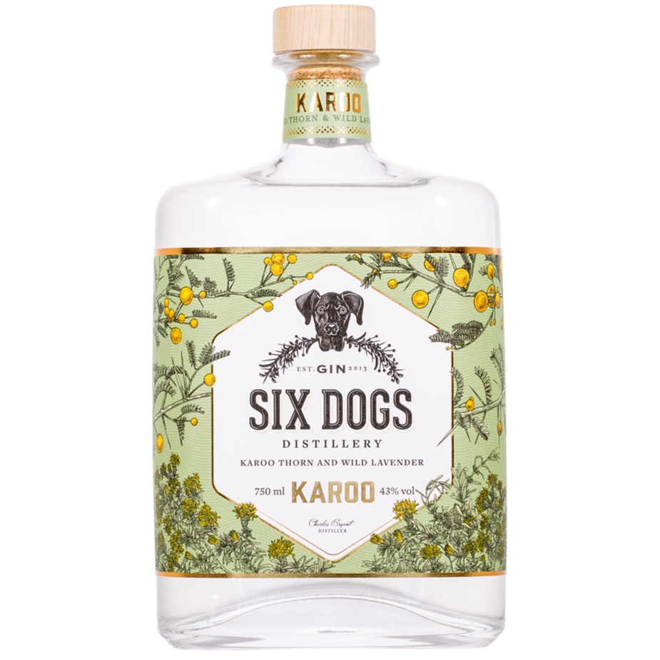 Six Dogs Karoo Gin 43% 1 x 750ml