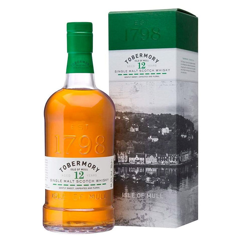 Tobermory 12 Year Old Single Malt Scotch Whisky 700mL Tobermory 12 Year Old Single Malt Scotch Whisky 700mL