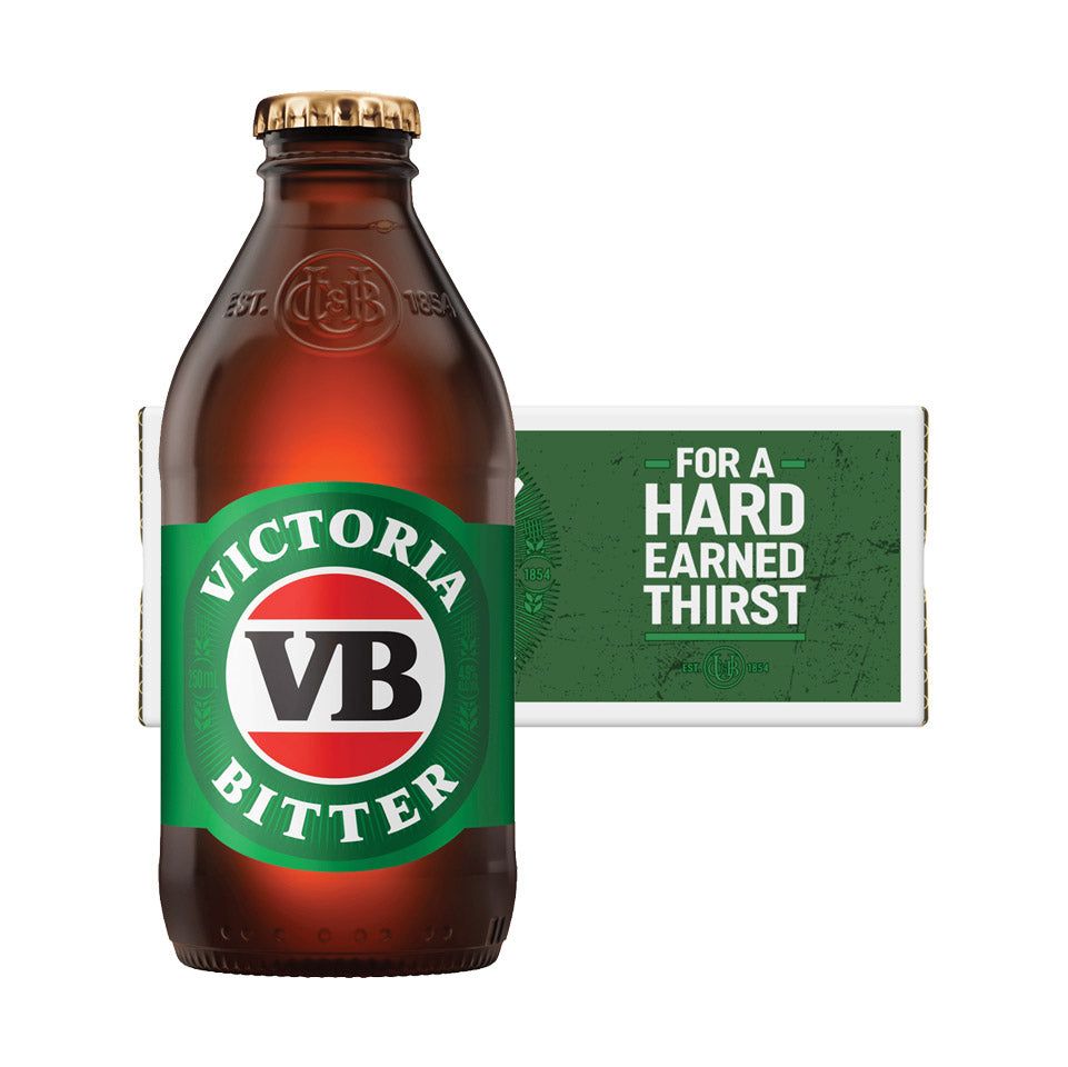 Victoria Bitter VB Beer Case 24 x Pack 250mL Twist Top Bottles Victoria Bitter VB Beer Case 24 x Pack 250mL Twist Top Bottles