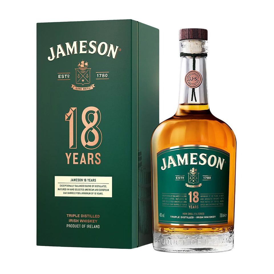 Jameson 18 Year Old Irish Blended Whiskey 700mL Jameson 18 Year Old Irish Blended Whiskey 700mL