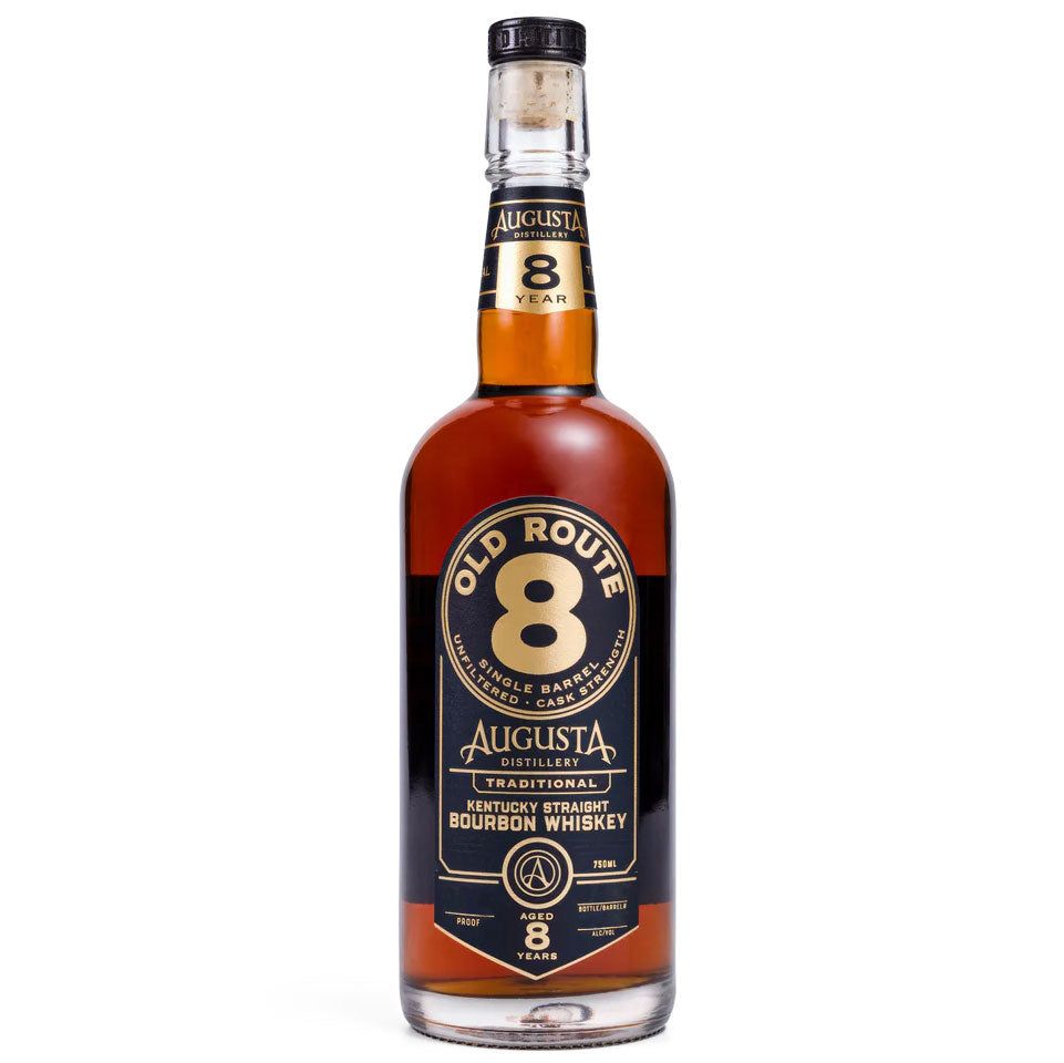 Augusta Distillery Old Route 8 Year Old Single Barrel "Vintage Cherry Cola" 54.1% Cask Strength Kentucky Straight Bourbon Whiskey 750mL Augusta Distillery Old Route 8 Year Old Single Barrel "Vintage Cherry Cola" 54.1% Cask Strength Kentucky Straight Bourbon Whiskey 750mL