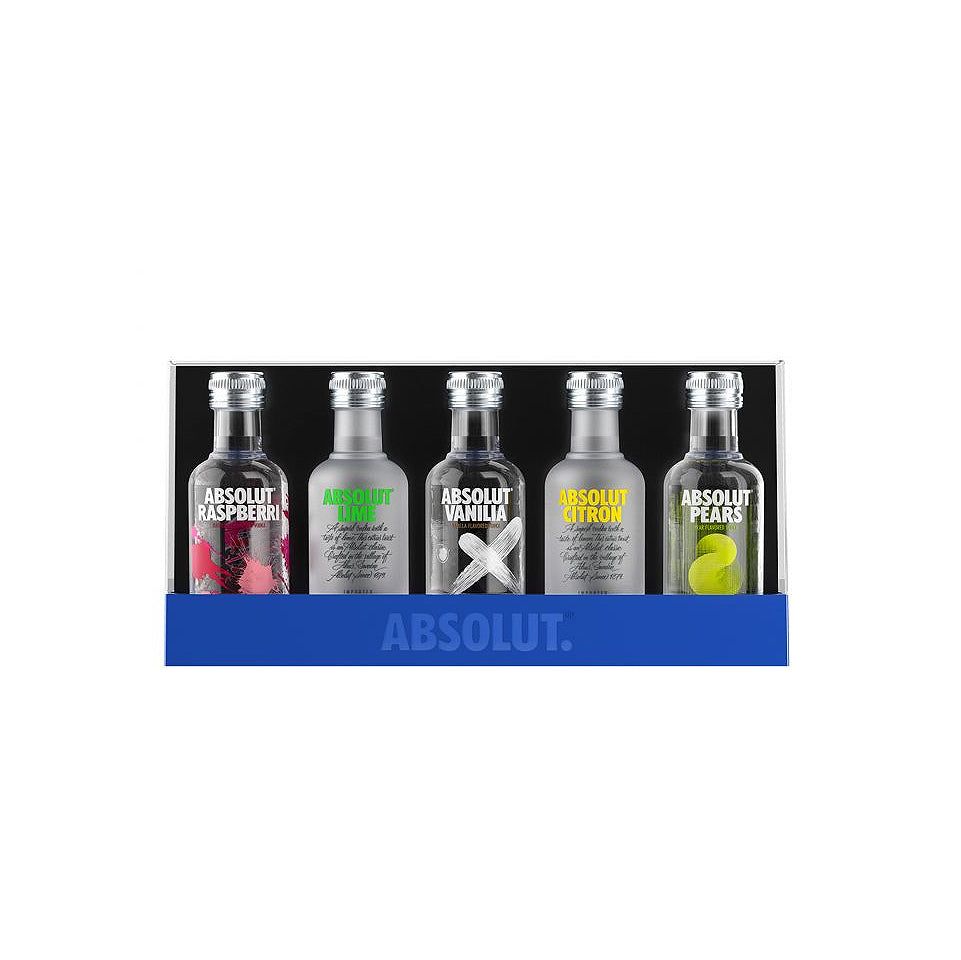 Absolut Five Assorti Miniature Gift Pack Swedish Vodka 5 x 50mL Absolut Five Assorti Miniature Gift Pack Swedish Vodka 5 x 50mL