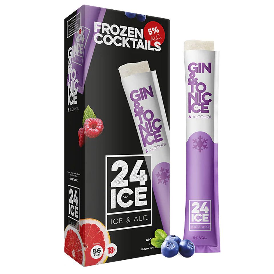 24 Ice Frozen Cocktails Gin & Tonic Pack 5 x 65mL 24 Ice Frozen Cocktails Gin & Tonic Pack 5 x 65mL