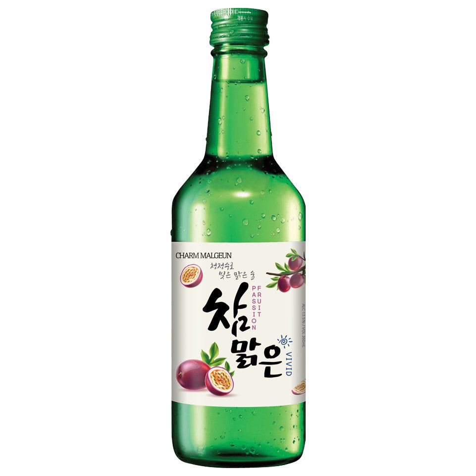 Charm Malgeun Vivid Passionfruit Flavoured Soju 360mL Charm Malgeun Vivid Passionfruit Flavoured Soju 360mL