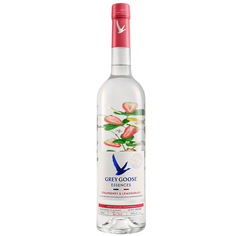 Grey Goose Essences Strawberry & Lemongrass Flavoured Premium French Vodka 700mL Grey Goose Essences Strawberry & Lemongrass Flavoured Premium French Vodka 700mL