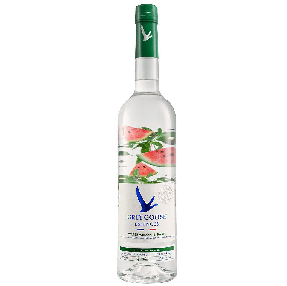 Grey Goose Essences Watermelon & Basil Flavoured Premium French Vodka 700mL Grey Goose Essences Watermelon & Basil Flavoured Premium French Vodka 700mL