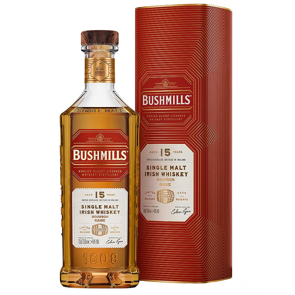 Bushmills 15 Year Old Bourbon Cask Single Malt Irish Whiskey 700mL Bushmills 15 Year Old Bourbon Cask Single Malt Irish Whiskey 700mL