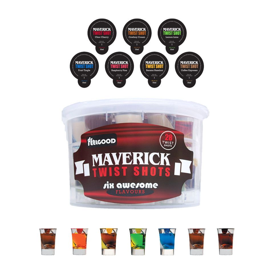 Maverick Twist Shots Bucket Liqueur 28 x 25mL Shots Maverick Twist Shots Bucket Liqueur 28 x 25mL Shots