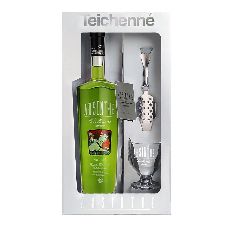 Teichenne 70% Green Absinthe + Glass Gift Set 500mL