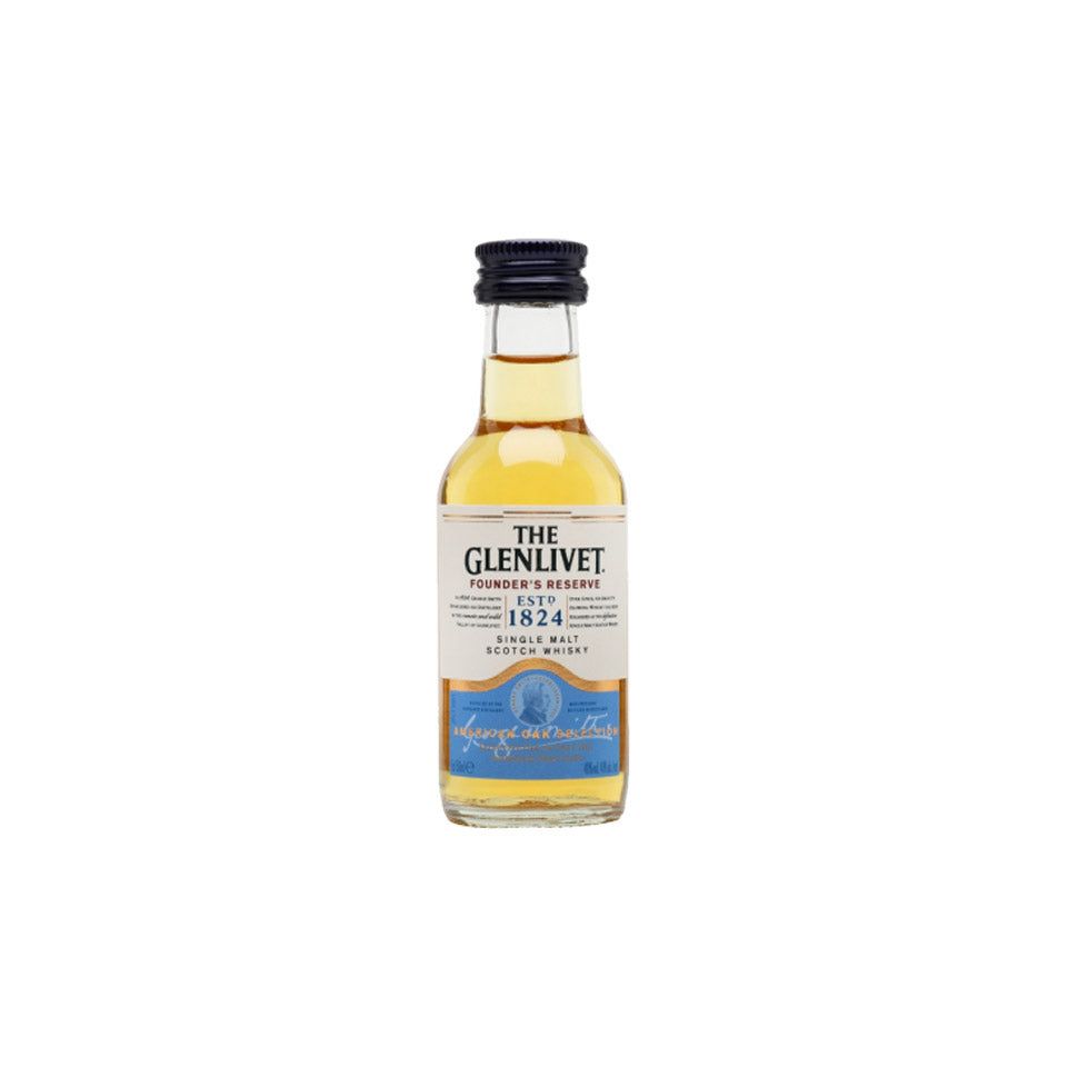 Glenlivet Founders Reserve Single Malt Scotch Whisky Glass Miniature 50mL