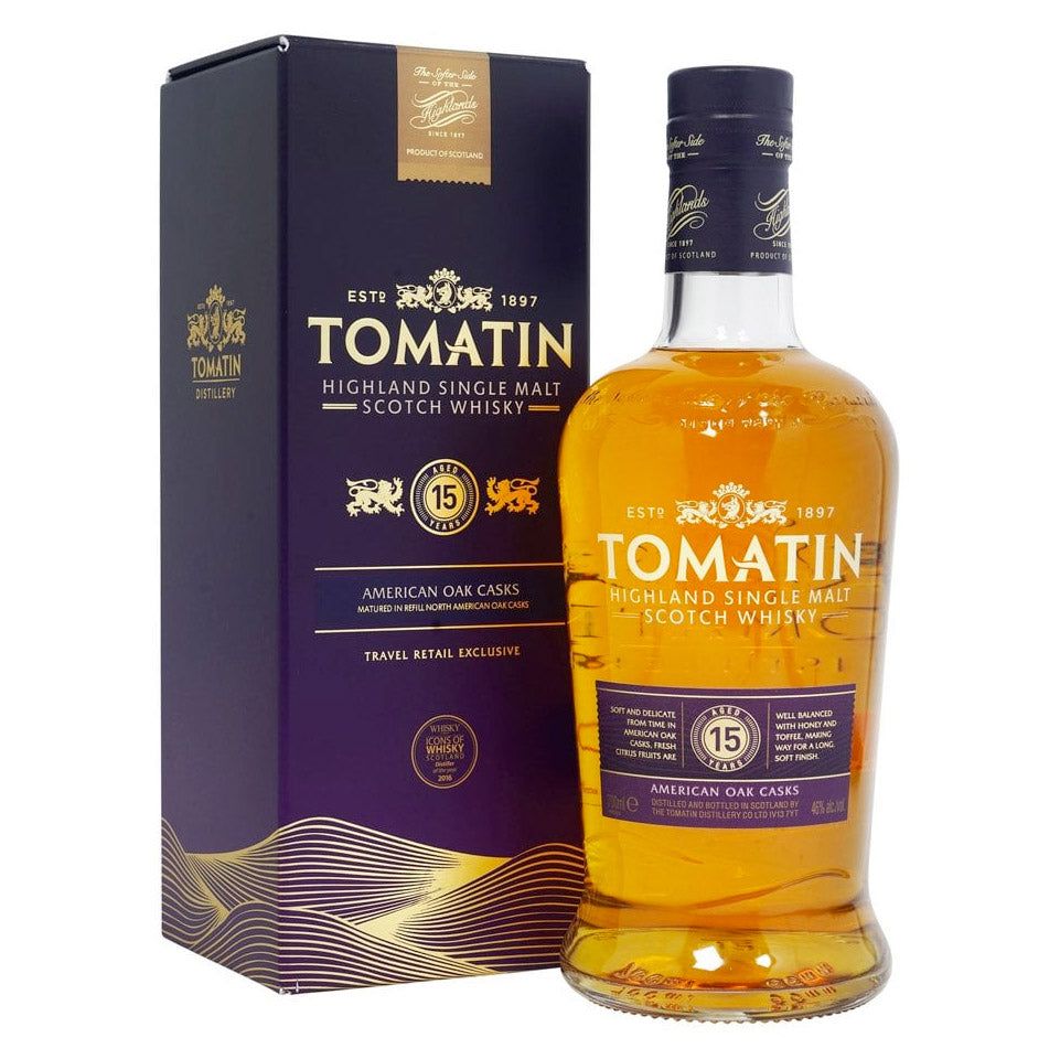 Tomatin 15 Year Old American Oak Cask Single Malt Scotch Whisky 700mL