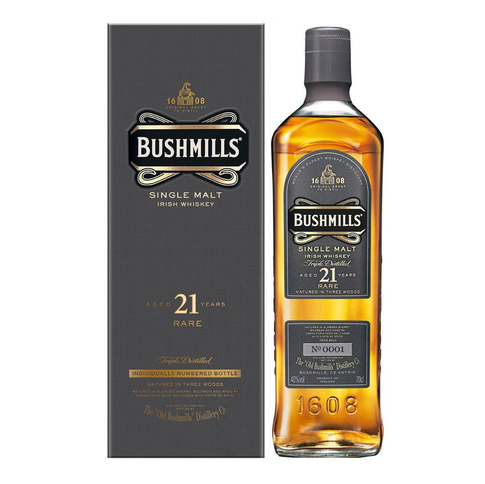 Bushmills 21 Year Old Madeira Finish Single Malt Irish Whiskey 700mL
