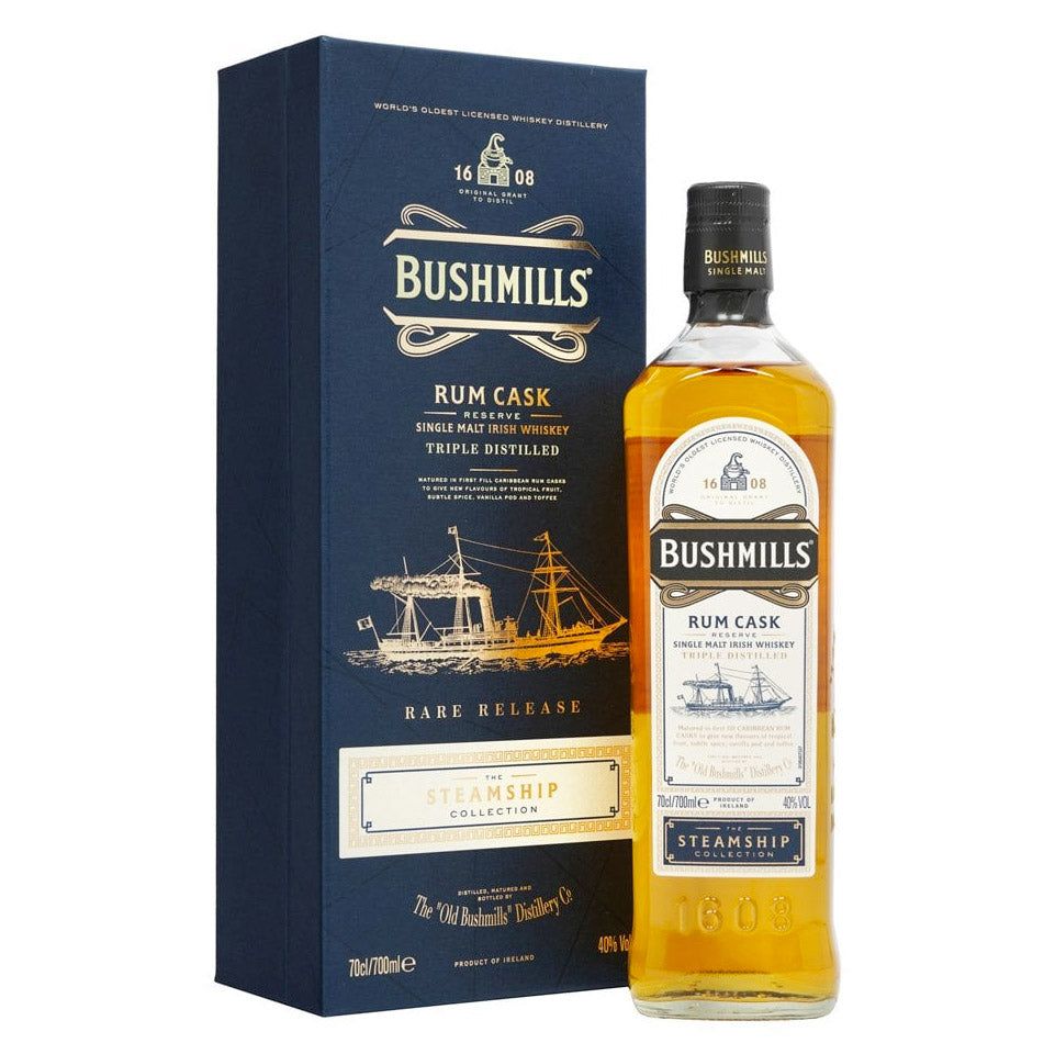 Bushmills Steamship Rum Cask Reserve Single Malt Irish Whiskey 700mL