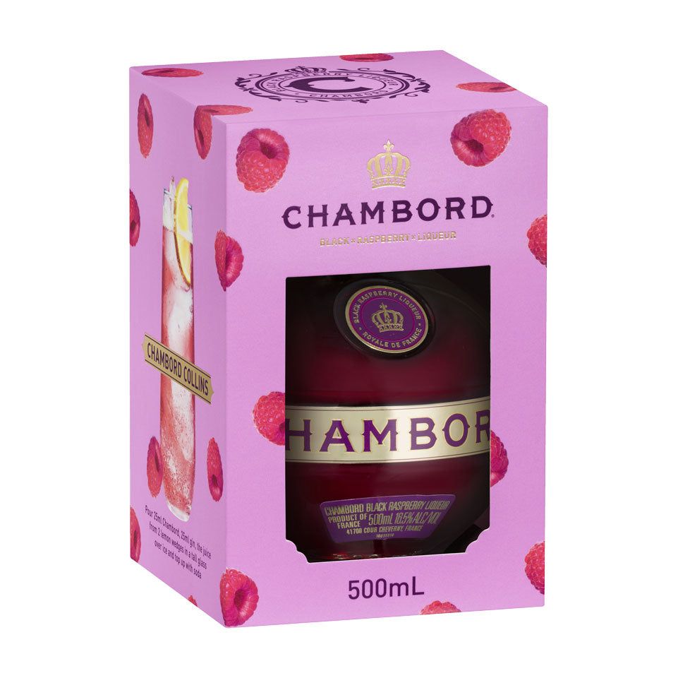 Chambord With Gift Box Black Raspberry Liqueur 500mL