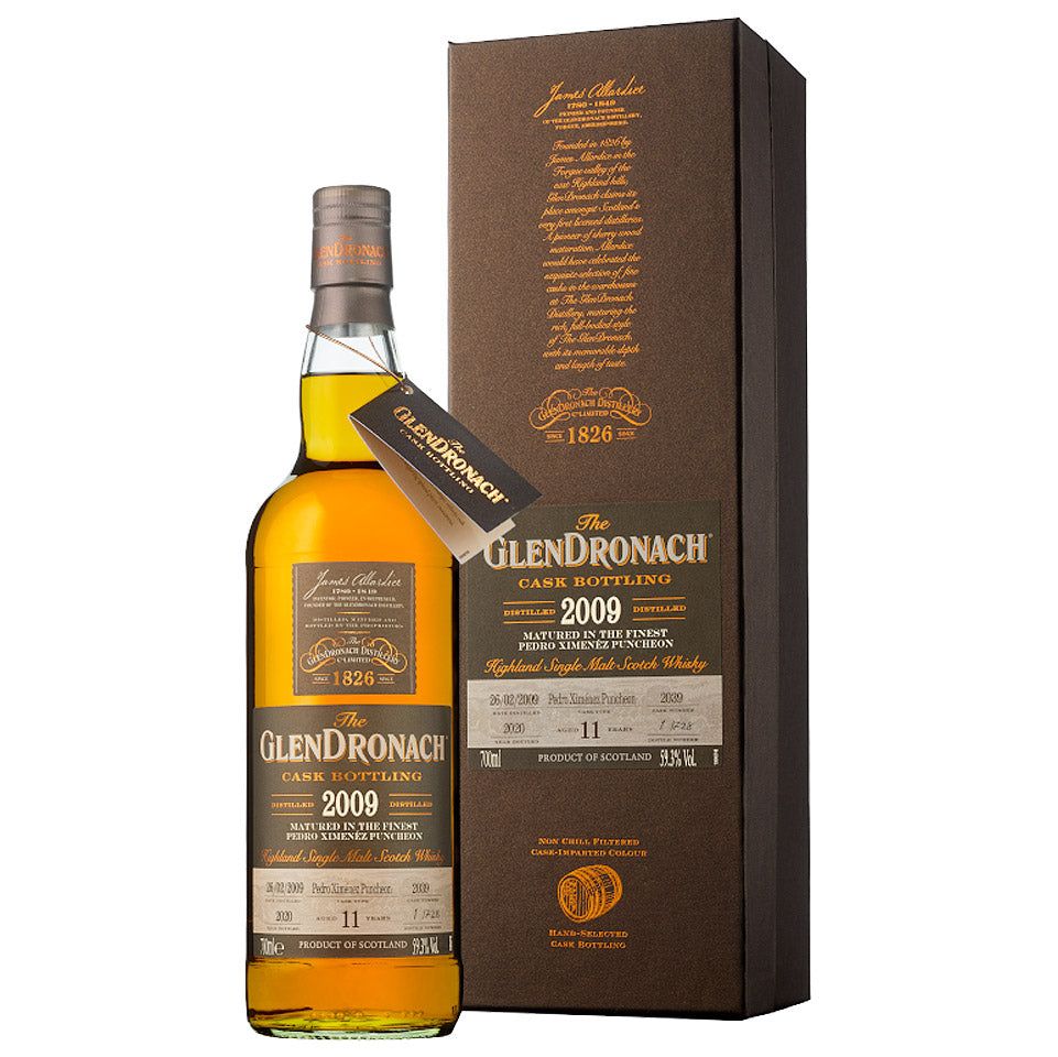 GlenDronach 11 Year Old 2009 PX Puncheon #2039 Cask Strength Single Malt Scotch Whisky 700mL